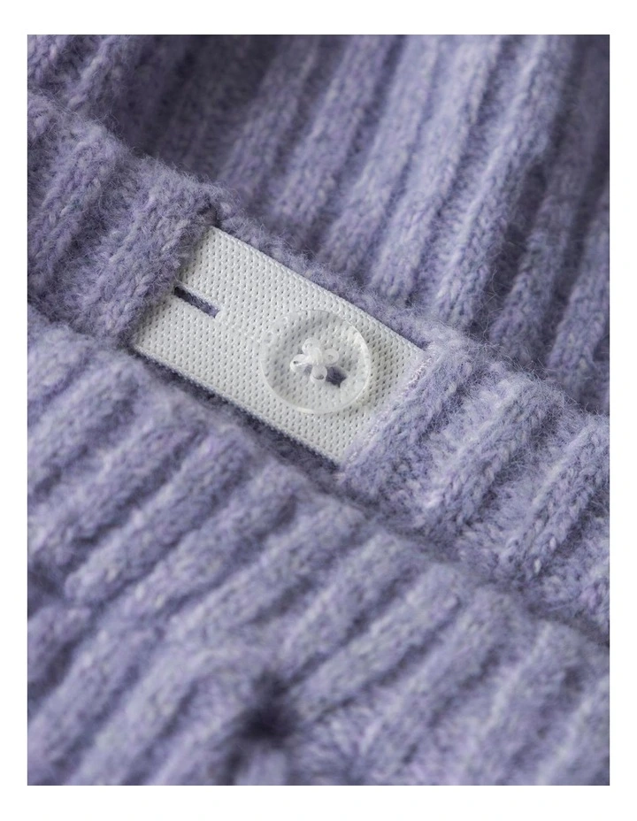 Tarin Knit Mini Skirt in Purple image 5