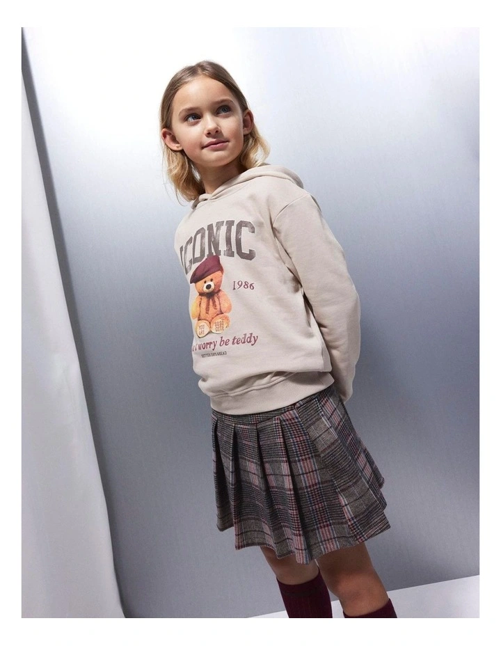 Rarpu Pleated Check Mini Skirt in Brown image 5