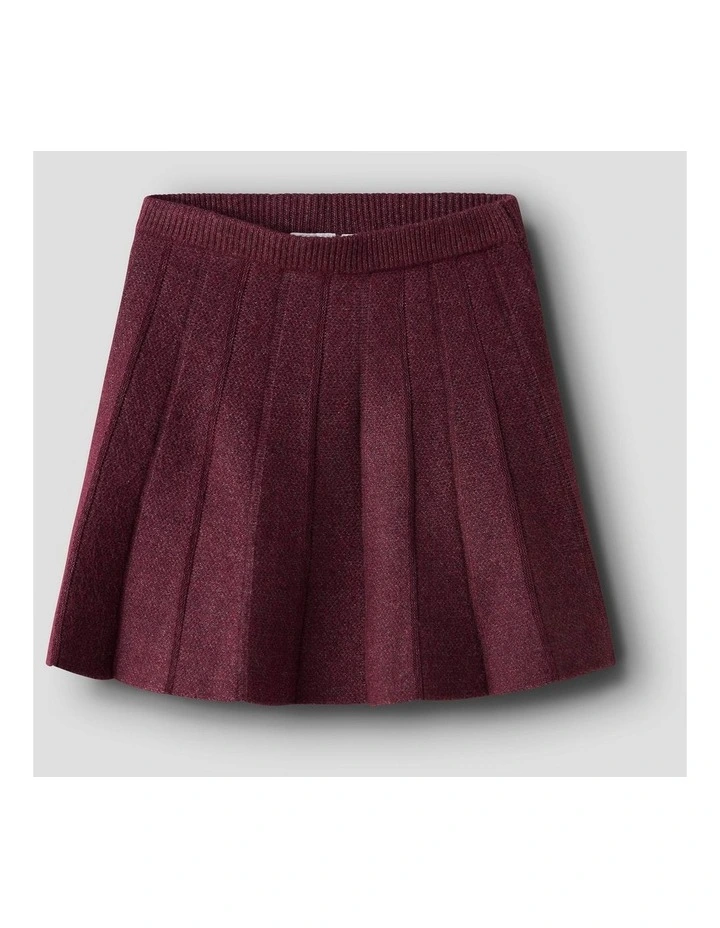Sonia Knit Skirt in Burgundy image 1