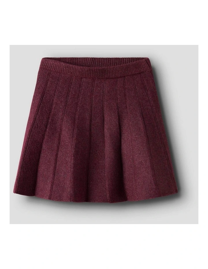 Sonia Knit Skirt in Burgundy image 2
