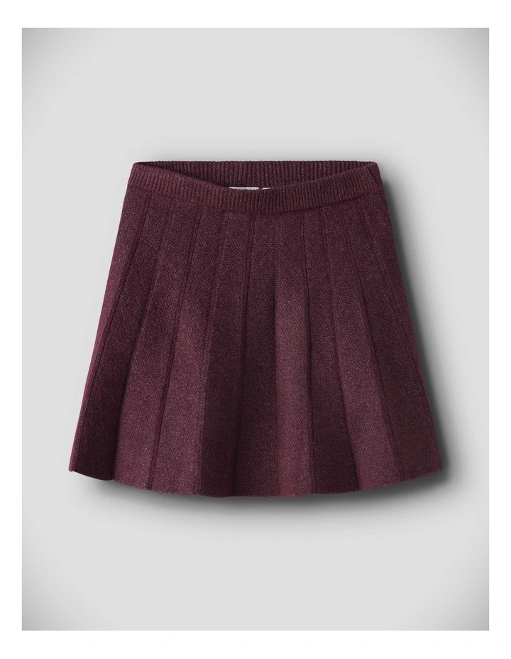 Sonia Knit Skirt in Burgundy image 4