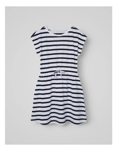 Mie Striped Dress in Dark Sapphire