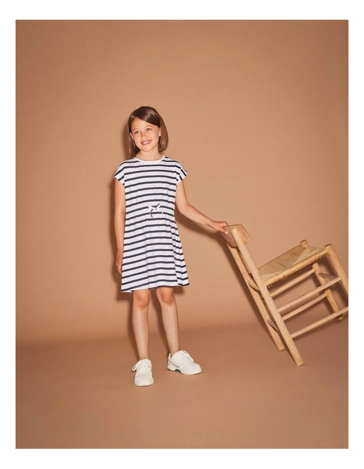 Mie Striped Dress in Dark Sapphire image 4