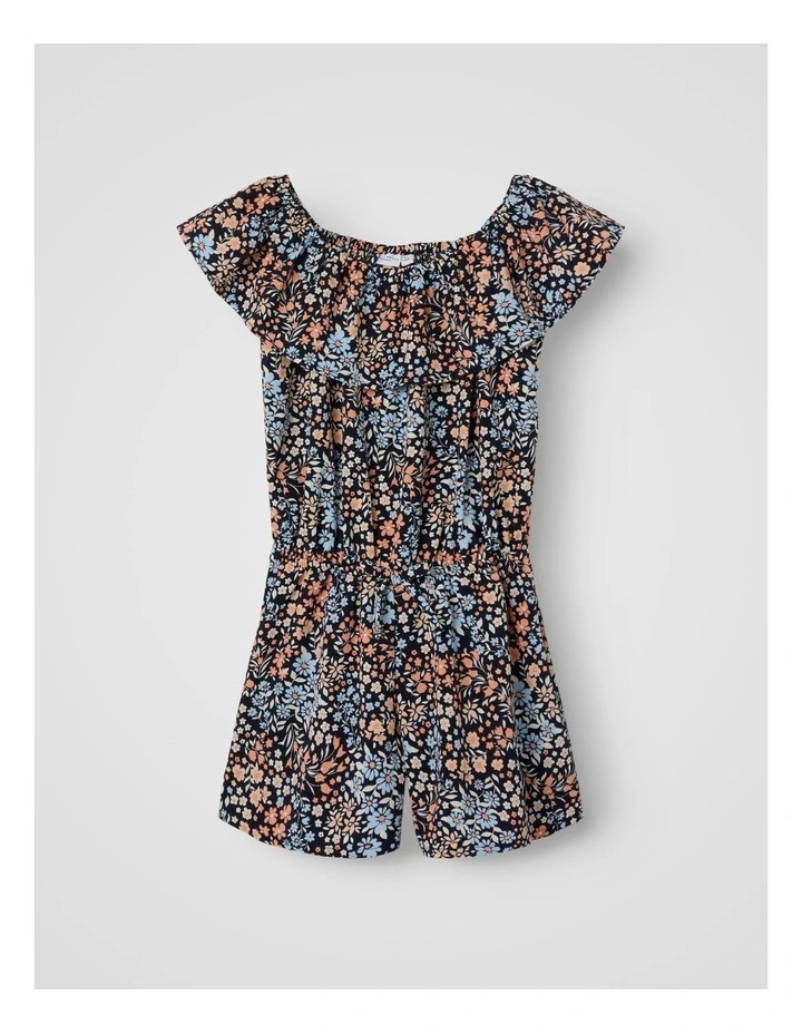 Vinaya Printed Playsuit in Blue image 1