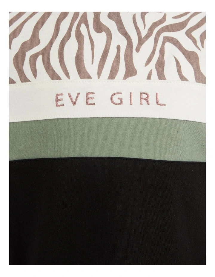 Savannah Panel Tee Dress (3-7 Years) in Black image 3