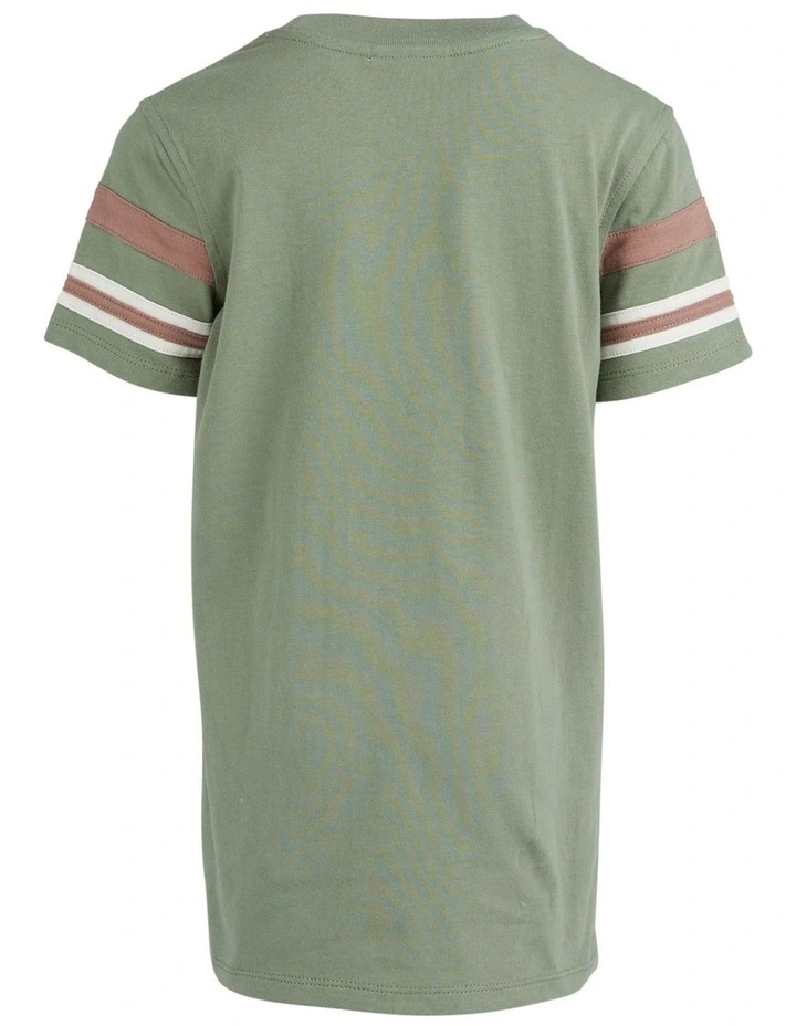 Savannah Relaxed Tee Dress (3-7 Years) in Khaki image 2