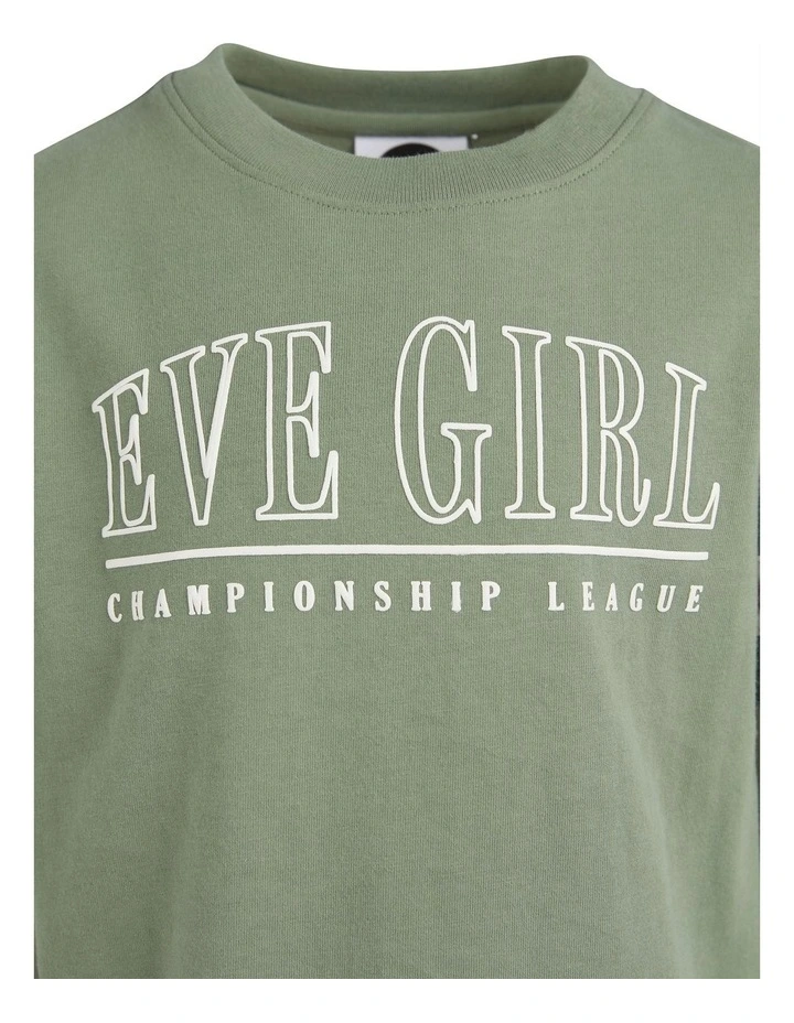Savannah Relaxed Tee Dress (3-7 Years) in Khaki image 3