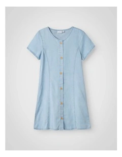 Ria Denim Dress in Light Blue