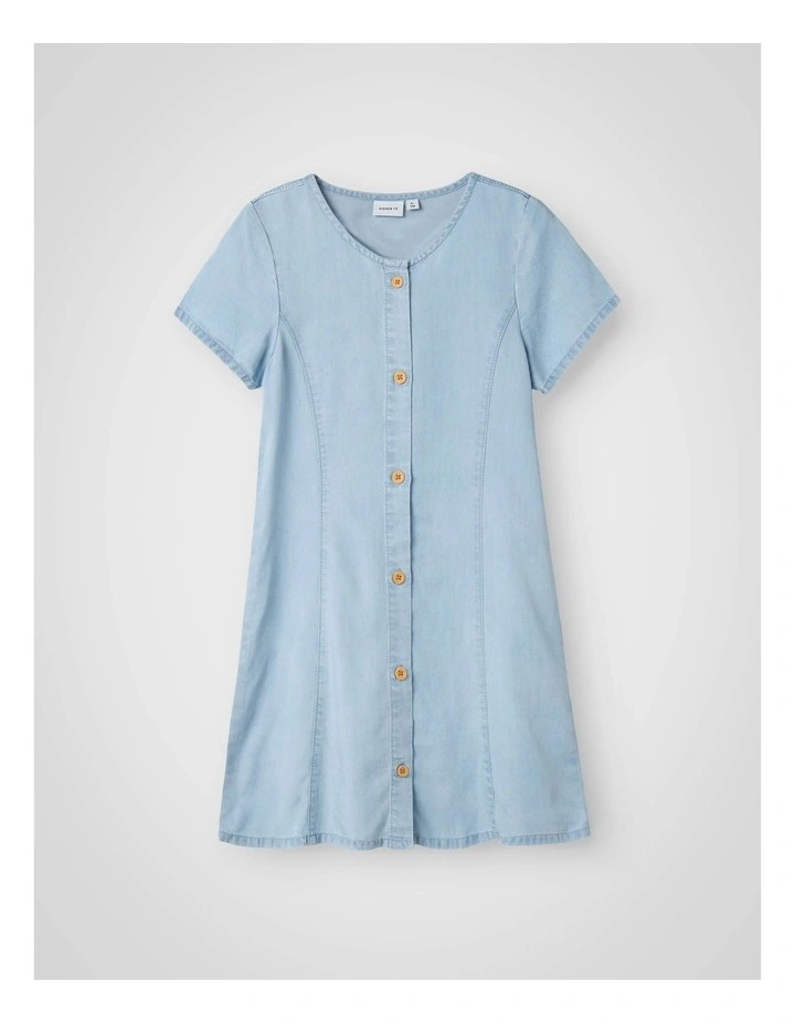 Ria Denim Dress in Light Blue image 1