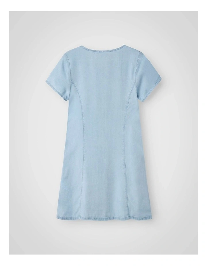 Ria Denim Dress in Light Blue image 2