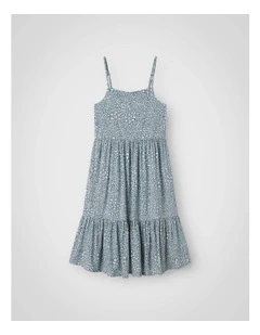 Jilli Strap Mini Dress in Aqua gray Leo