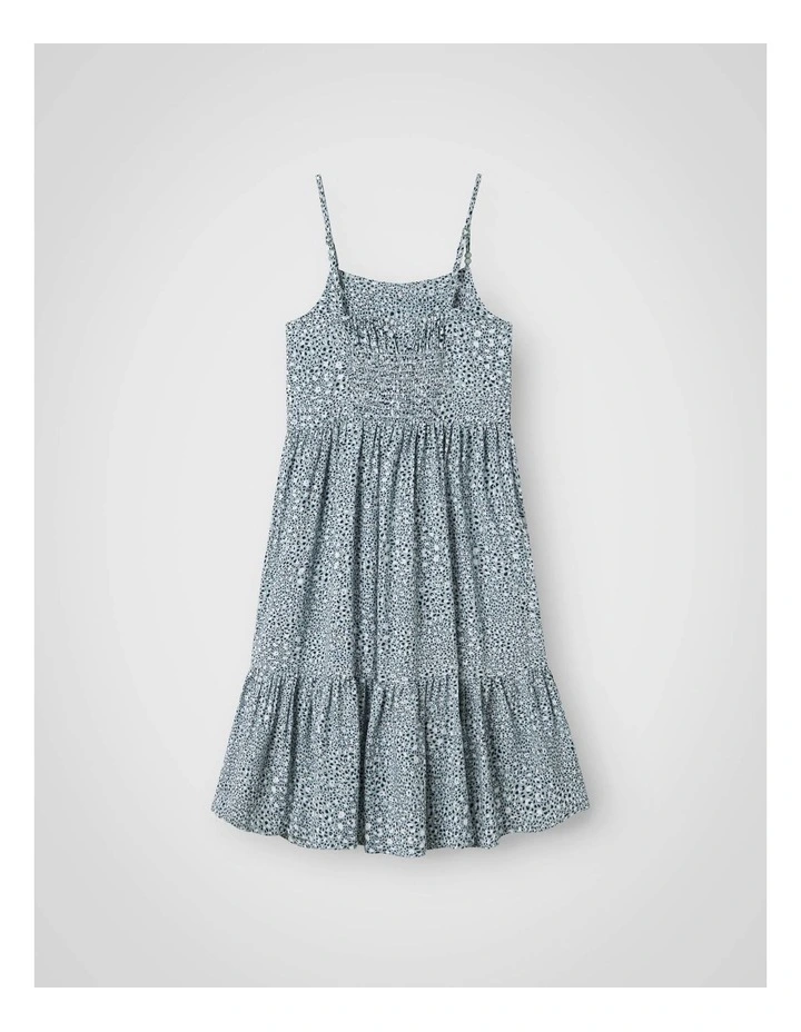 Jilli Strap Mini Dress in Aqua gray Leo image 2
