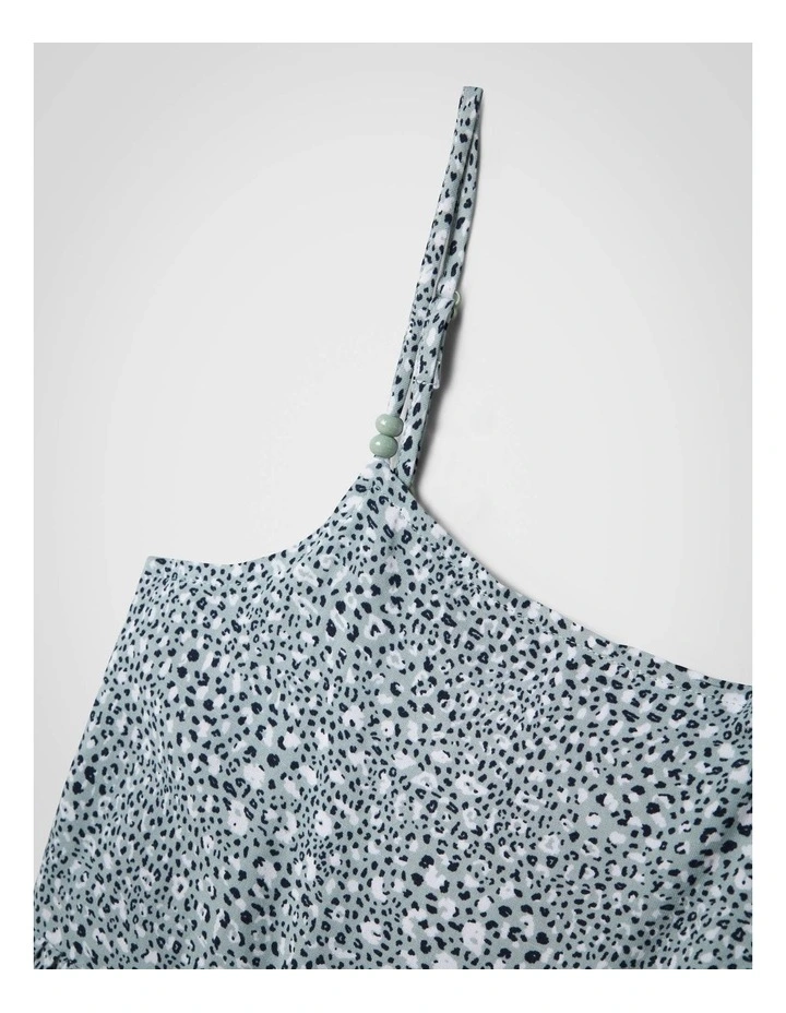 Jilli Strap Mini Dress in Aqua gray Leo image 3