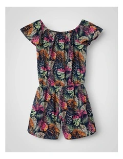Vinaya Playsuit in Navy AOP