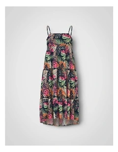 Vinaya Printed Maxi Dress in Navy Aop