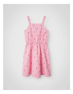 Faheart Strap Dress in Carmine Rose Heart