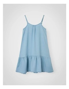 Malia Denim Dress in Blue