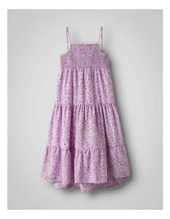 Vinaya Printed Maxi Dress in Purple