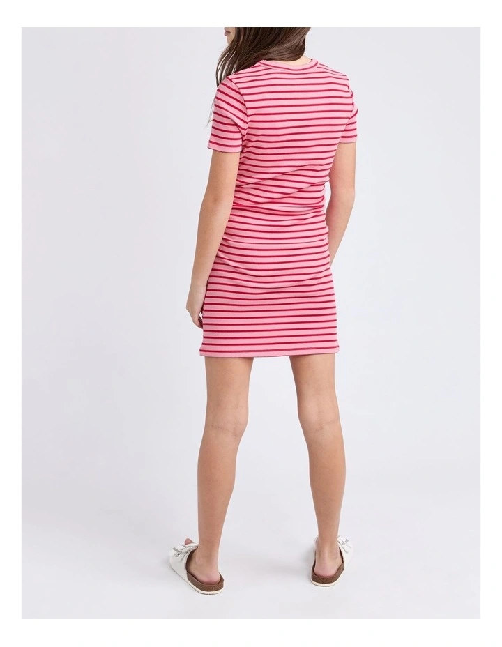Betty Ruched Tee Dress (8 - 16 Years) in Pink image 2