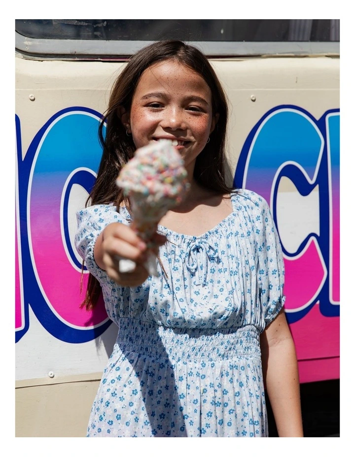 Maude Mini Dress (8 - 16 Years) in Print image 2