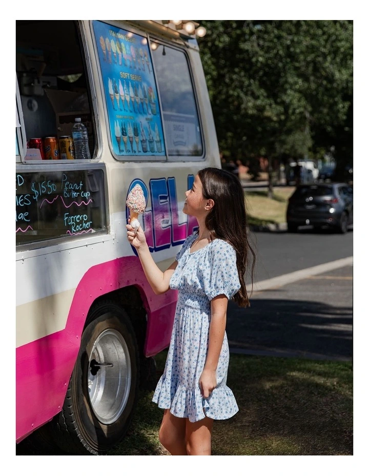 Maude Mini Dress (8 - 16 Years) in Print image 3