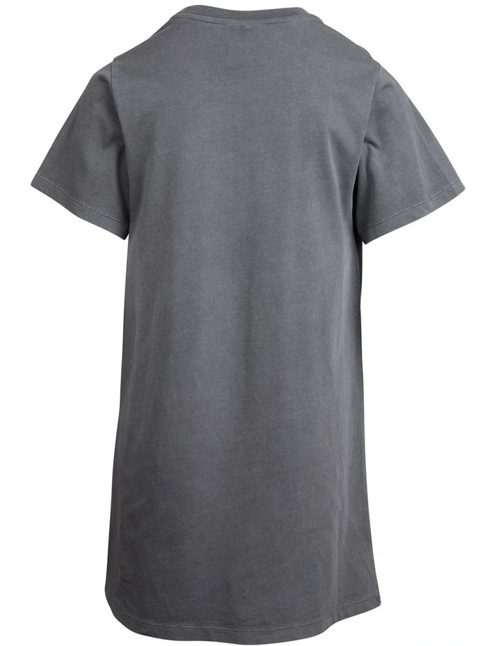 Eternal Rebels Tee Dress (8 - 16 Years) in Charcoal image 6