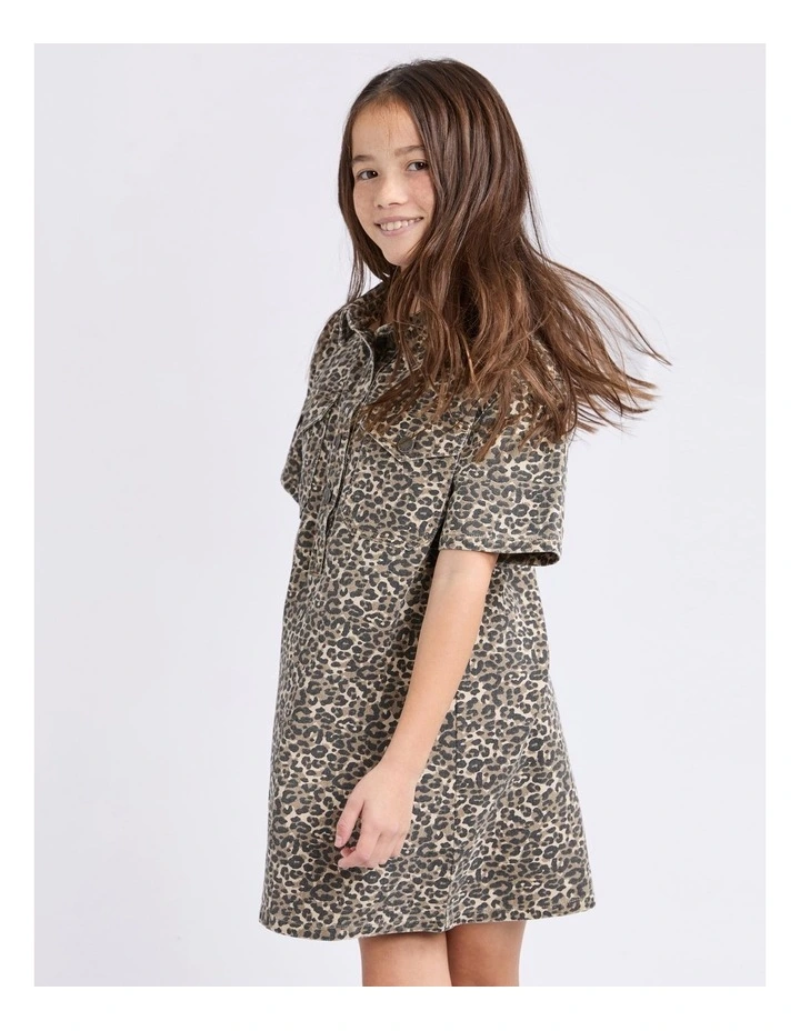 Holly Leopard Dress (8 - 16 Years) in Print image 4