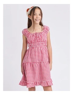Elsa Gingham Dress (8 - 16 Years) in Red