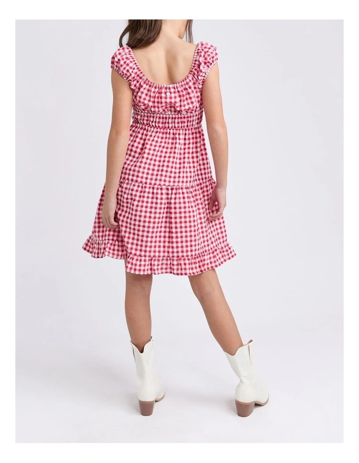 Elsa Gingham Dress (8 - 16 Years) in Red image 2