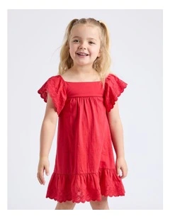 Maisie Dress (3 - 7 Years) in Red