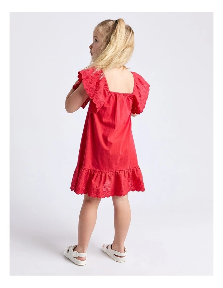 Maisie Dress (3 - 7 Years) in Red image 2