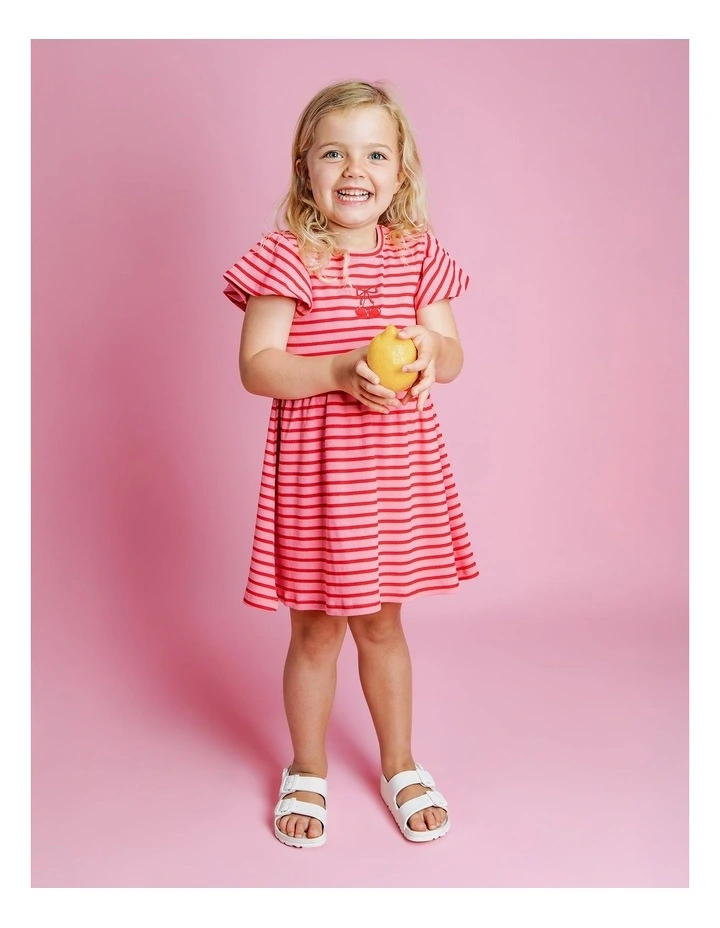 Betty Rib Dress (3 - 7 Years) in Pink image 3