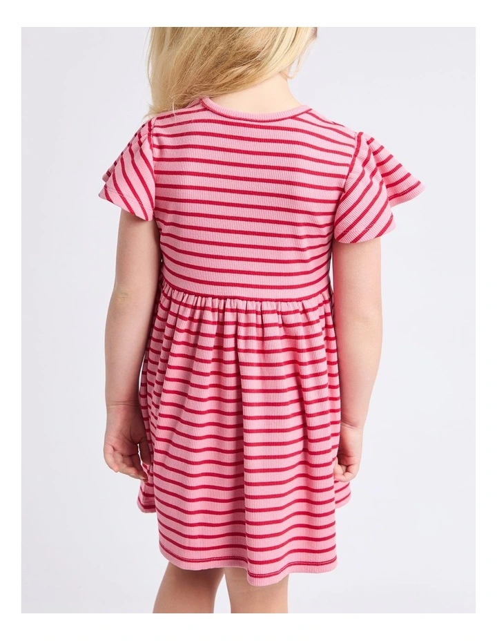Betty Rib Dress (3 - 7 Years) in Pink image 4