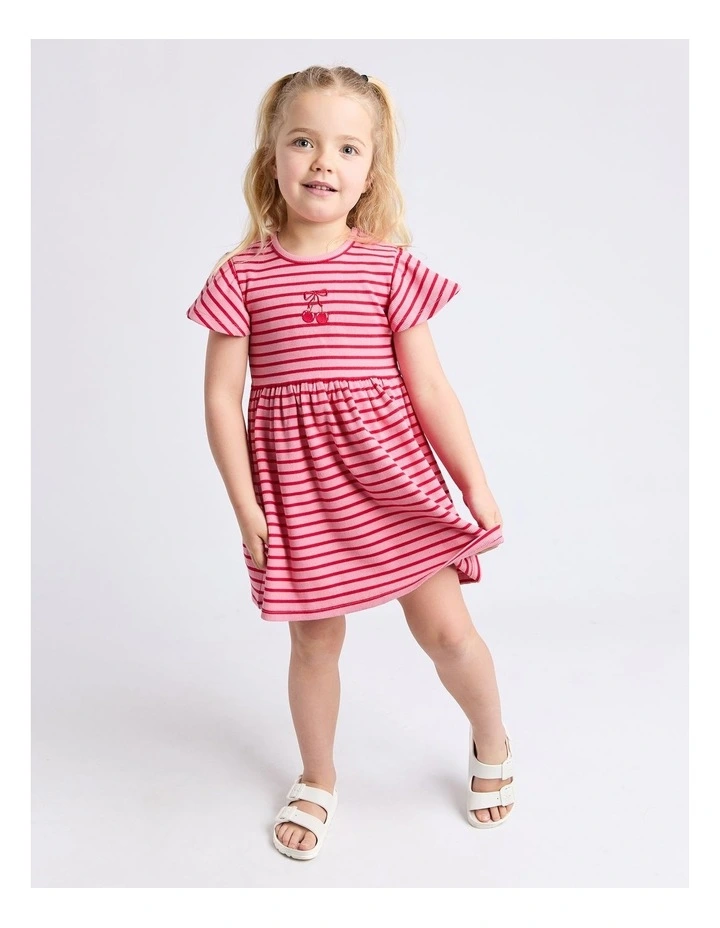 Betty Rib Dress (3 - 7 Years) in Pink image 5