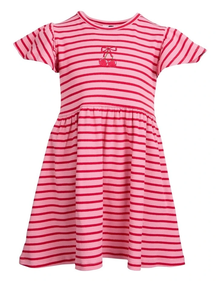 Betty Rib Dress (3 - 7 Years) in Pink image 7