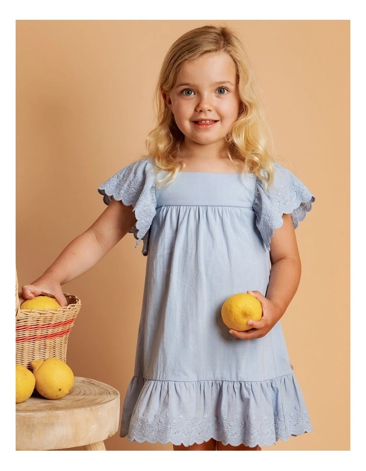 Maisie Dress (3-7 Years) in Light Blue image 2