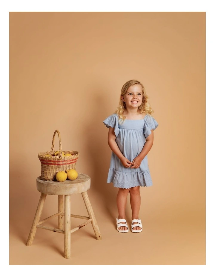 Maisie Dress (3-7 Years) in Light Blue image 3