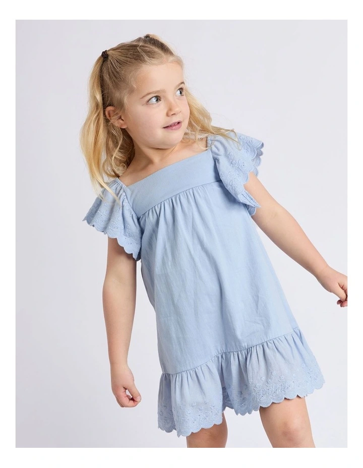 Maisie Dress (3-7 Years) in Light Blue image 6