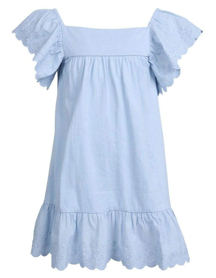 Maisie Dress (3-7 Years) in Light Blue image 7