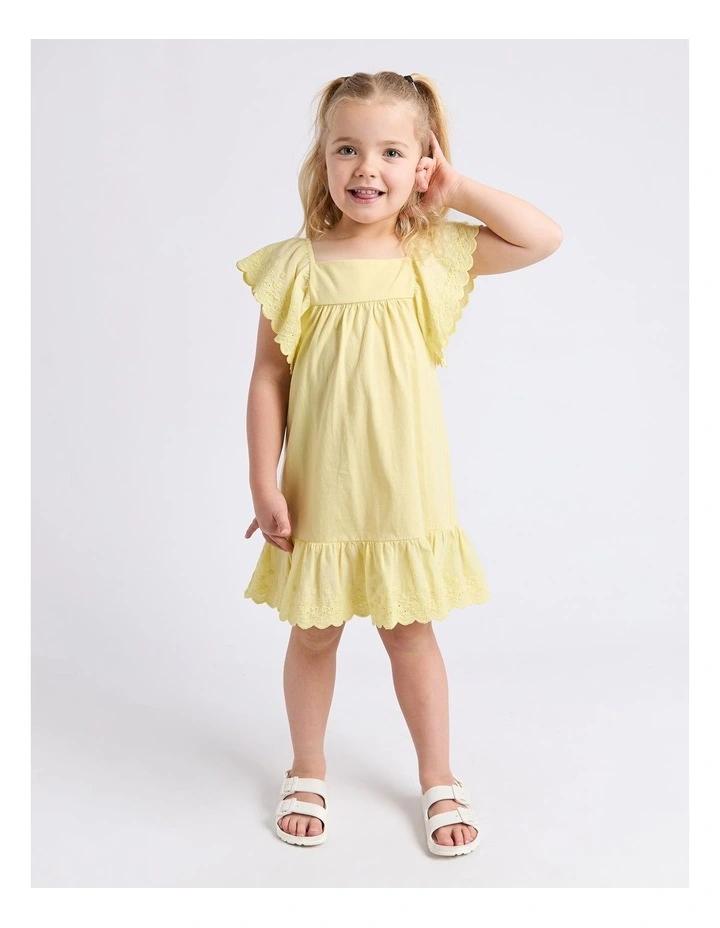 Maisie Dress (3-7 Years) in Lemon image 3