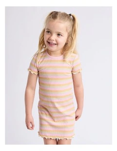 Callie Rib Dress (3 - 7 Years) in Pink