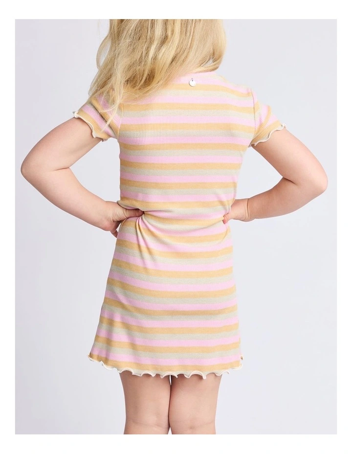 Callie Rib Dress (3 - 7 Years) in Pink image 2