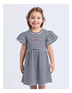 Darcie Rib Dress (3-7 Years) in Navy