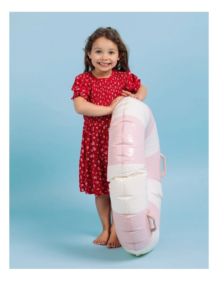 Poppy Shirred Dress (3-7 Years) in Red image 3