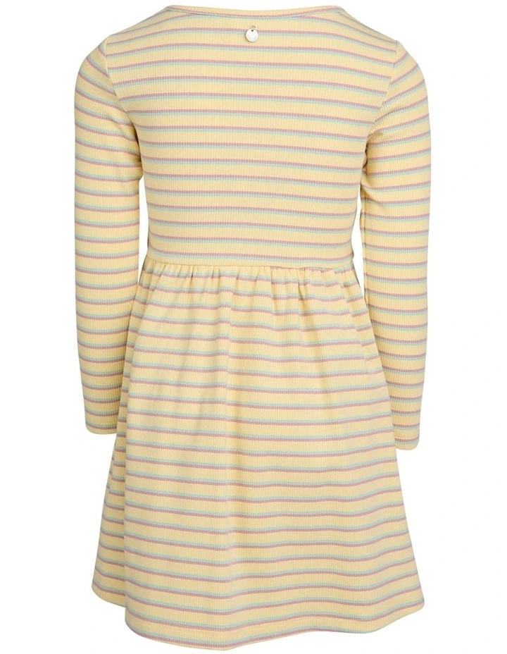 Maya Rib Dress (3-7 Years) in Yellow image 6
