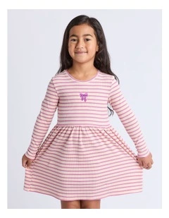 Maya Rib Dress (3-7 Years) in Oat