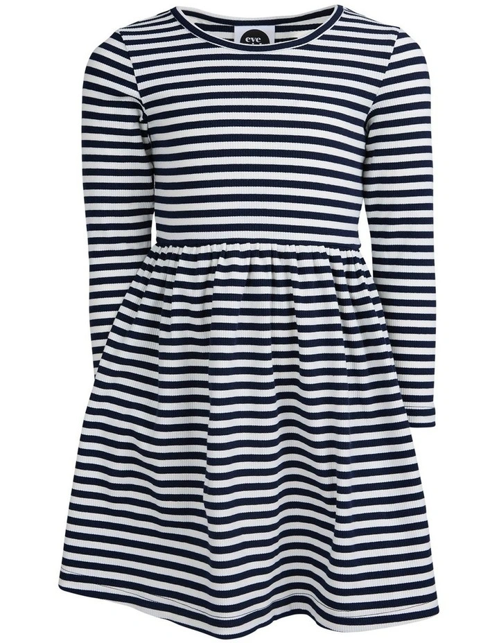 Alexis Rib Dress (3 - 7 Years) in Navy image 5