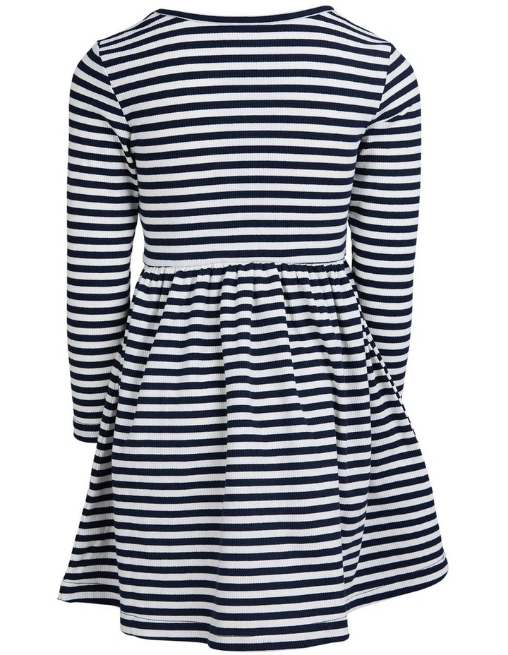 Alexis Rib Dress (3 - 7 Years) in Navy image 6