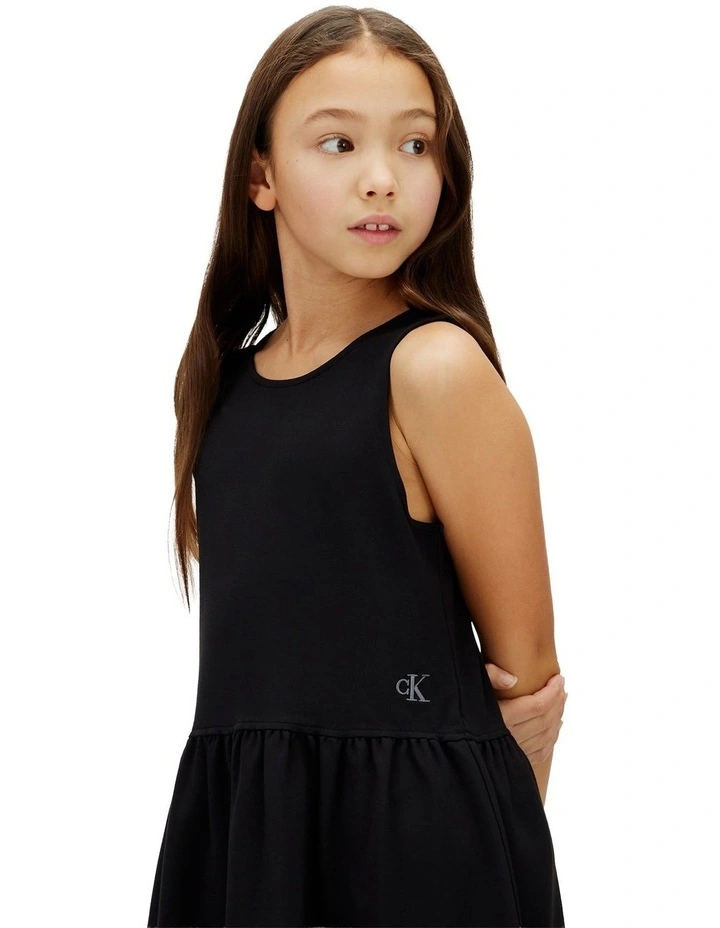 Punto Tank Dress (8-16 Years) in Black image 3