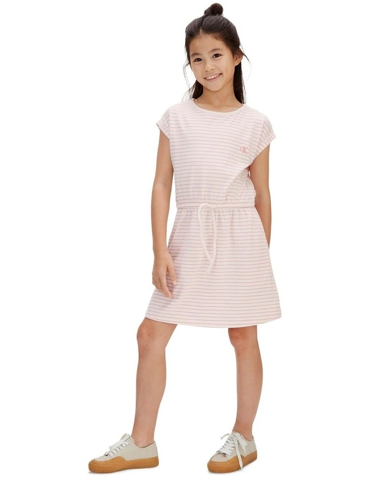 Striped T-shirt Dress 8-16 Years in Pearl image 1